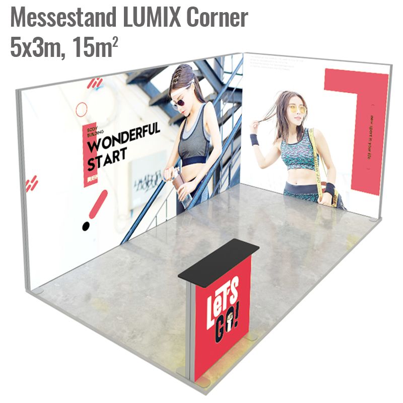 Lumix Messestand Corner 5x3m